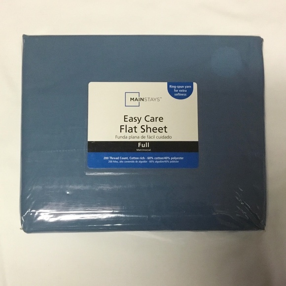 NEW-Full Flat Sheet Cornflower Blue - Picture 1 of 3